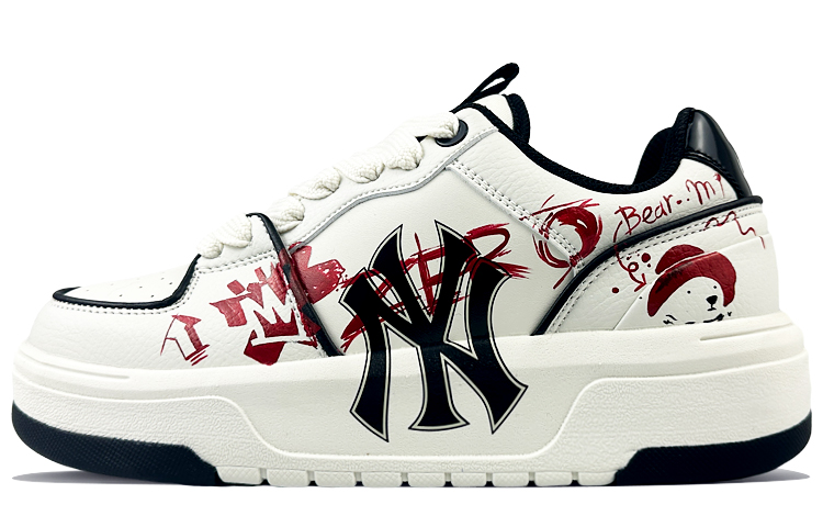 MLB Chunky Liner Low-Top Skateboard Shoes Unisex Black White