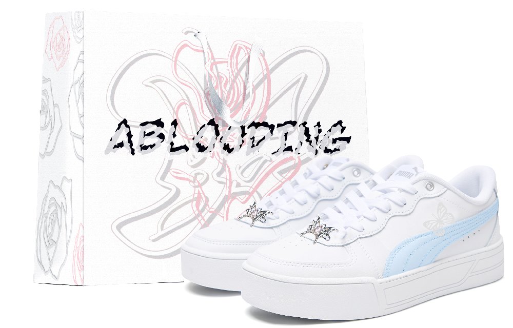 PUMA Skye Low Top Skateboard Shoes Women's Sea Salt Blue
