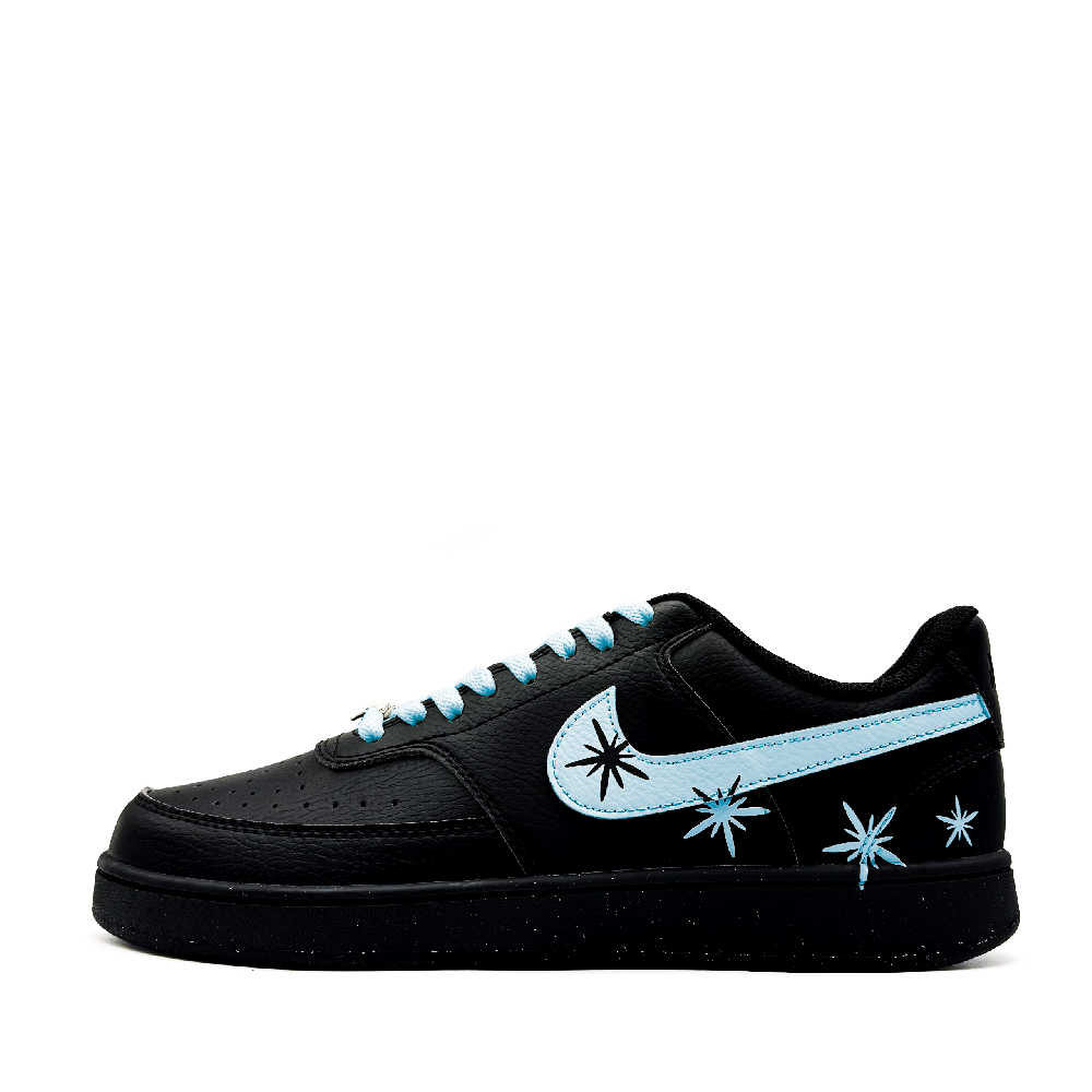 Nike Court Vision Low Abrasion Resistant Low Top Skateboard Shoes Unisex Blue