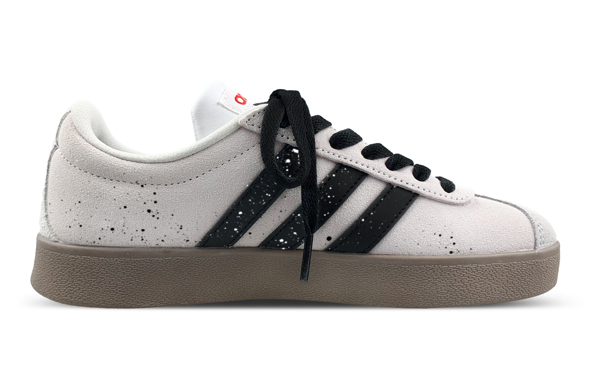 Adidas VL COURT 2.0 Low top Skateboard Shoes Unisex Black White Gray