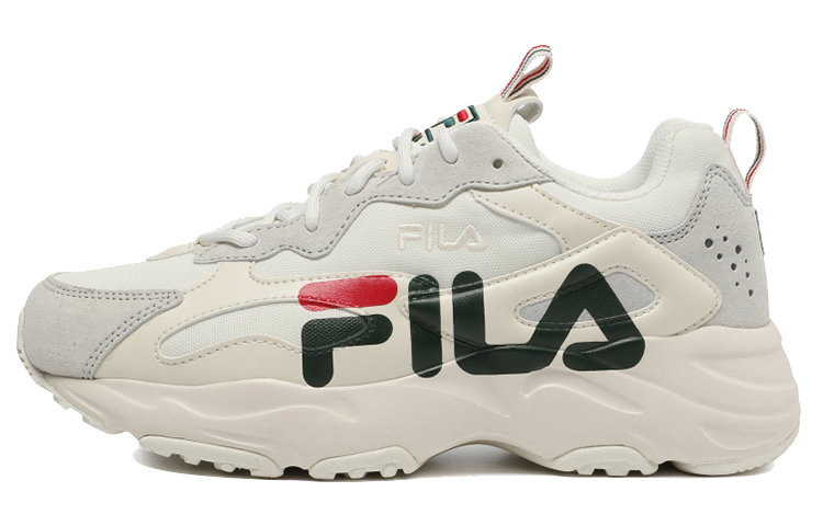 FILA Ray Tracer Linear Low Top Running Shoes Grey/Black/Red