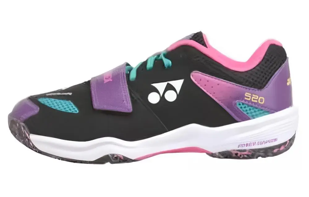YONEX Anti Slip Wear Resistant Low Top Badminton Shoes Unisex Purple Black