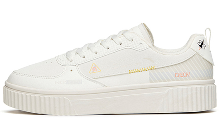 Anta Life Collection Wear-Resistant Slip-Resistant Low-Top Skateboard Shoes Women's Ivory White