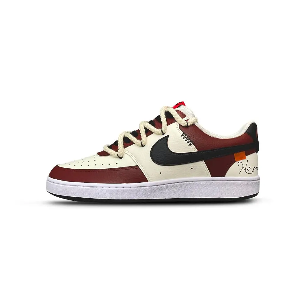 Nike Court Vision 1 Tower Rabbit Abrasion Resistant Low Top Skateboard Shoes Men's Red White