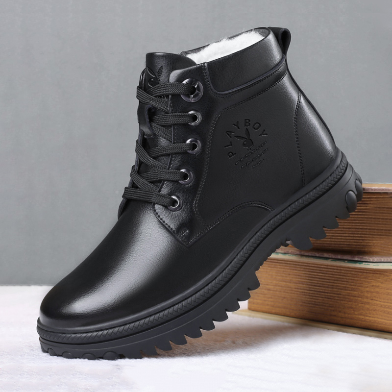 Playboy Thermal Cushioning Slip Resistant Short Snow Boots Men's Black купить в интернет-магазине Yoocart с быстрой доставкой по России.