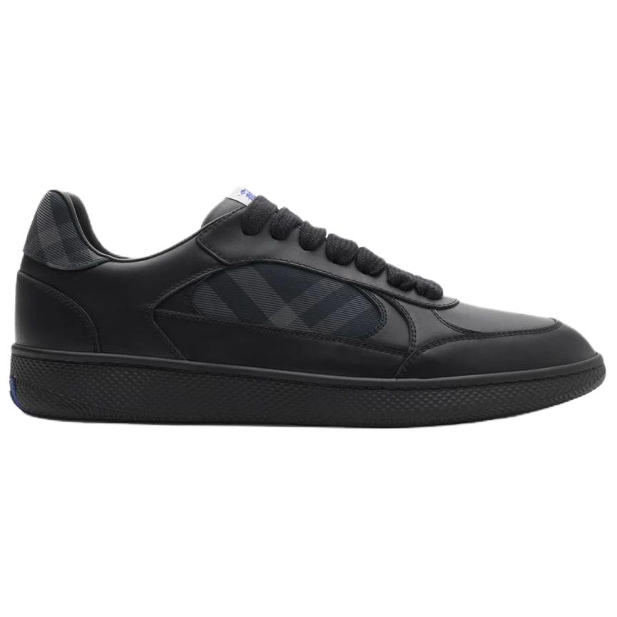 Burberry Terrace Low top Skateboard Shoes Men's Black Storm Blue