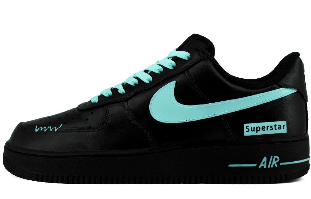 Nike Air Force 1 Height Increasing Low Top Skateboard Shoes Men's Blue