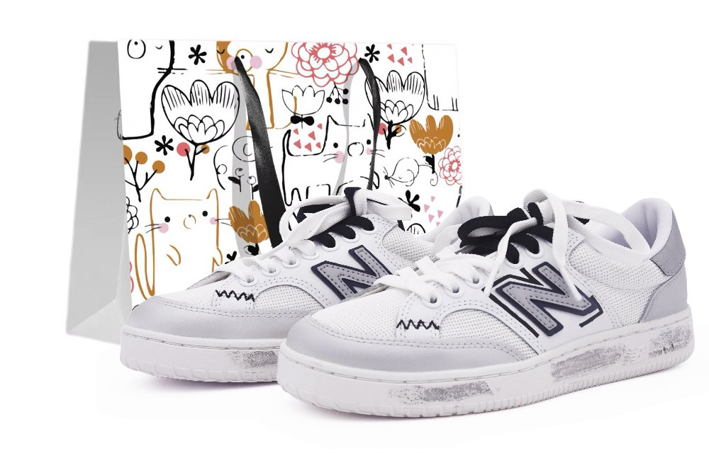 New Balance NB Pro Court Slip-Resistant Coverage Low-Top Skateboard Shoes Unisex Black White Gray