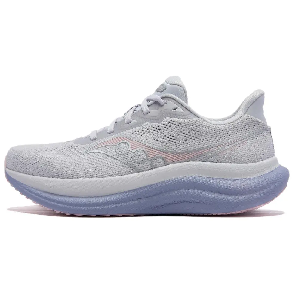 Saucony Triumph Victory 23 Cushioning And Breathable Low Top Running Shoes Unisex Gray