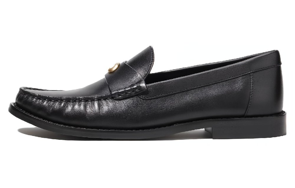 COACH Logo-plaque Leather Loafers