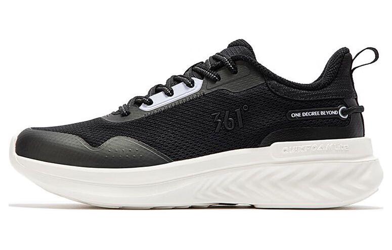 361° Cushioning Anti-Slip And Wear-Resistant Low-Top Running Shoes Women's Black White