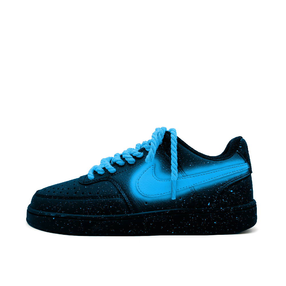 Nike Court Vision Wear-Resistant Low-Top Skateboard Shoes Unisex Black Blue