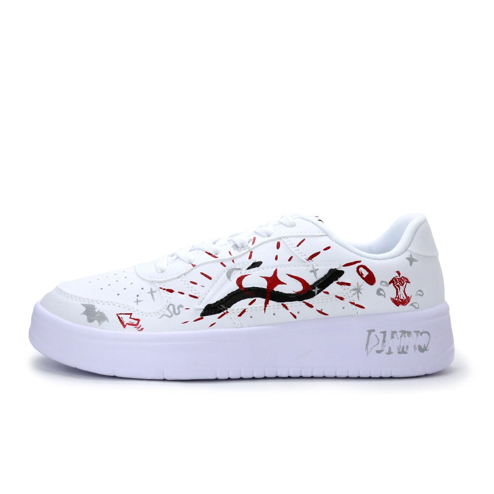 LINING Pontoon Boats Skateboard Shoes Unisex Low top Red/White/Black/Gray