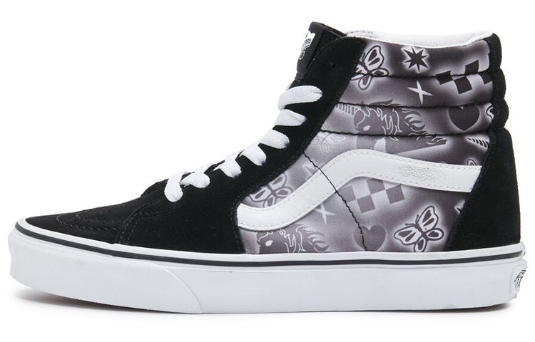 Vans SK8 Hi Black White Print