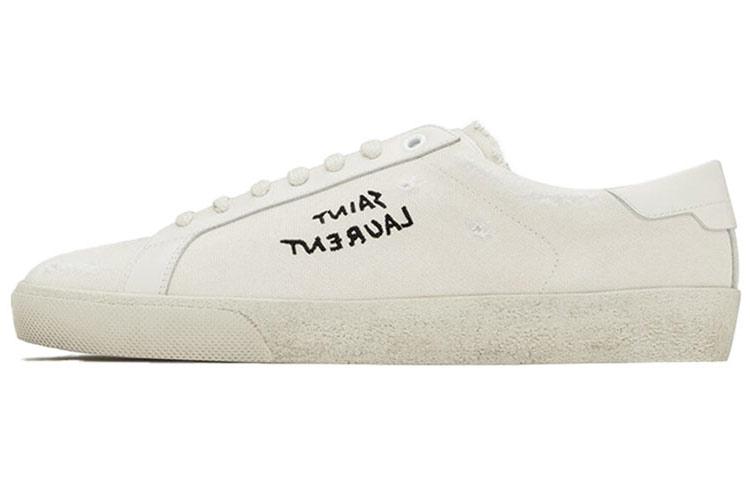 SAINT LAURENT Court Classic SL/06 Low Distressed Cream