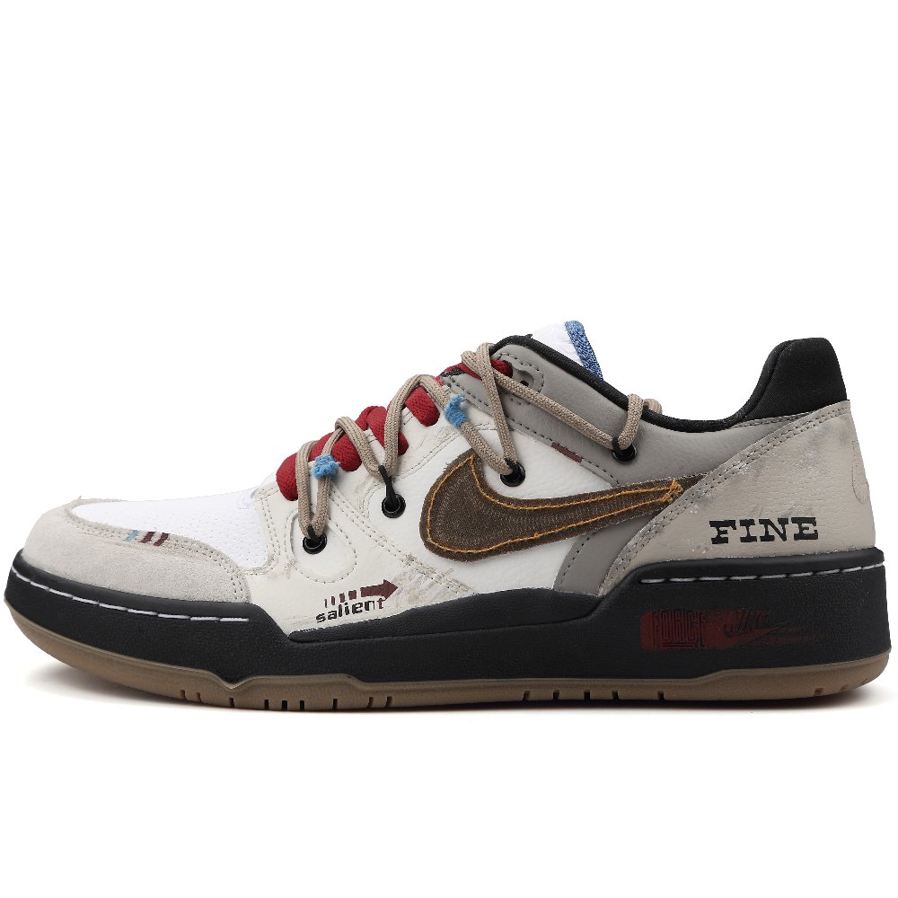 Nike Full Force Neon Desert Slip Resistant Low Top Skateboard Shoes Men's Black Brown