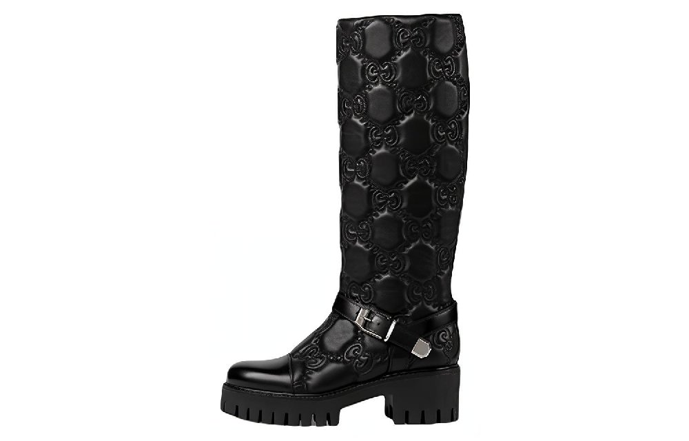 GUCCI Knee-high Boots Women's Black