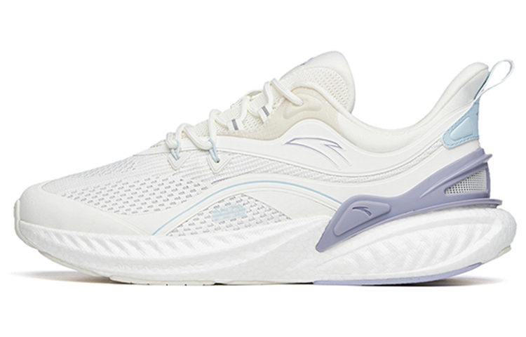 Anta Martian Foam Running Collection Breathable Low-Top Running Shoes Women's Ivory White Purple