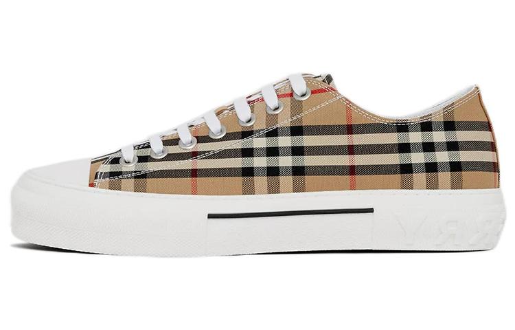 Burberry Vintage Check Cotton Sneakers Archive Beige White
