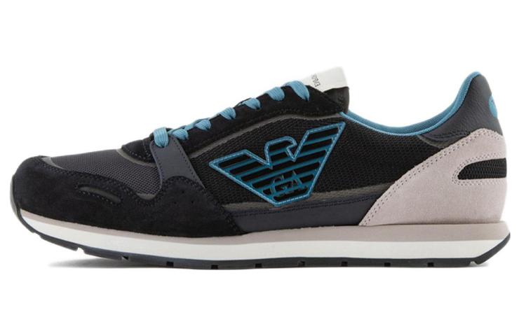 EMPORIO ARMANI Low-Top Sports Casual Shoes Men's Blue Gray