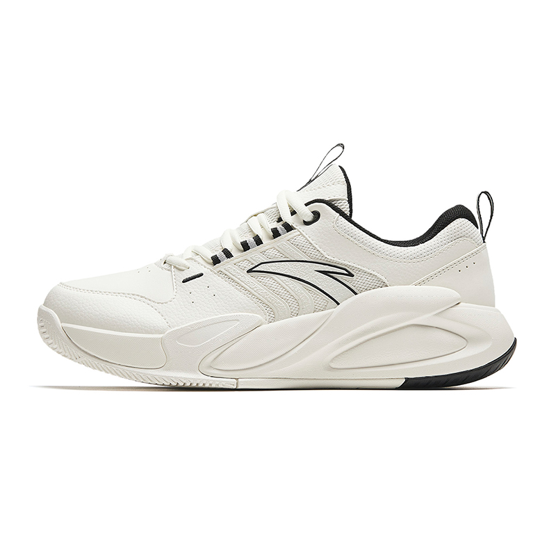 Anta Cushioning Anti-Slip And Wear-Resistant Low-Top Casual Shoes Men's White Black