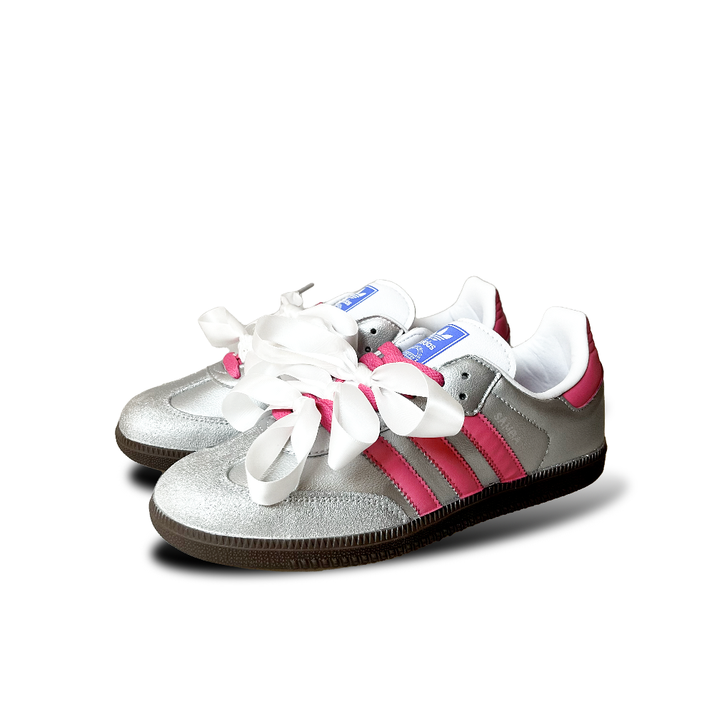 Adidas Originals SAMBA OG Coverage Low-Top Skateboard Shoes Unisex Silver