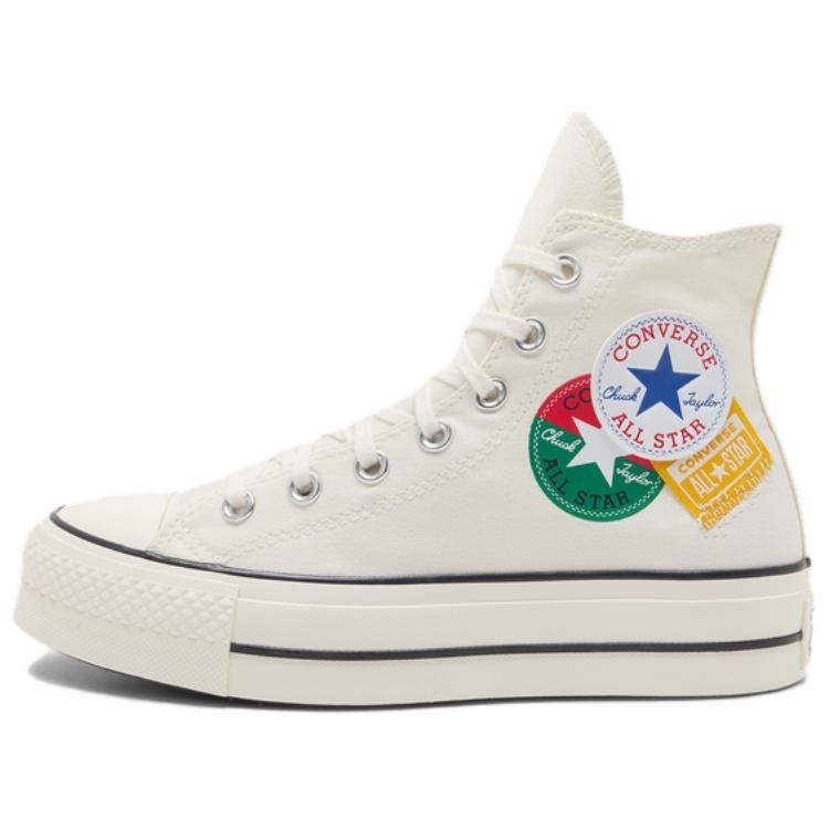 Converse All Star Lift Abrasion Resistant Height Increasing High Top Canvas Shoes Women's White