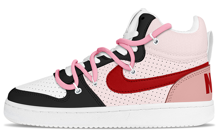Nike Court Borough Mid Mid-Top Skateboard Shoes Men's Pink White