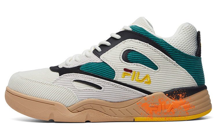 FILA FUSION MORDEN CHIC-FMC KJ7 Low Low-Top Vintage Basketball Shoes Women's White Green