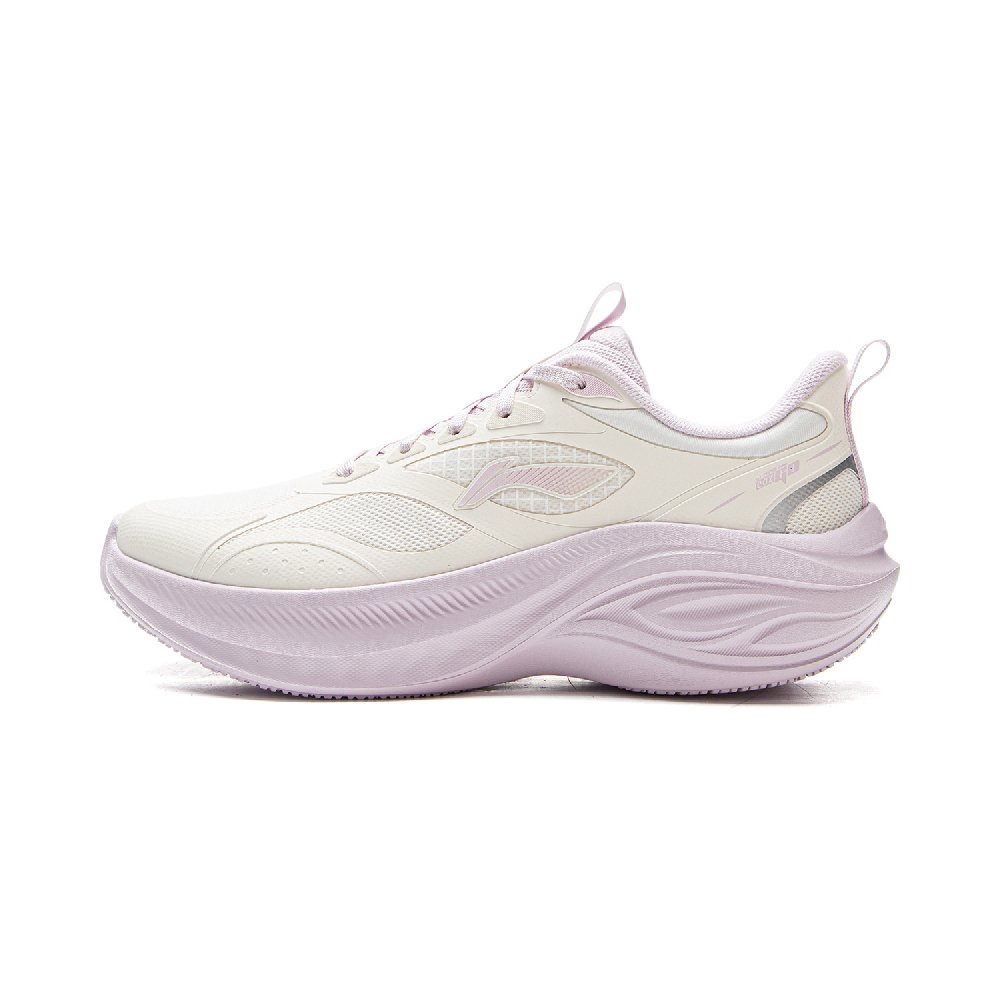 LiNing Support Cushioning, Slip Resistant, Abrasion Resistant, Lightweight Low Top Running Shoes Women's Mist White