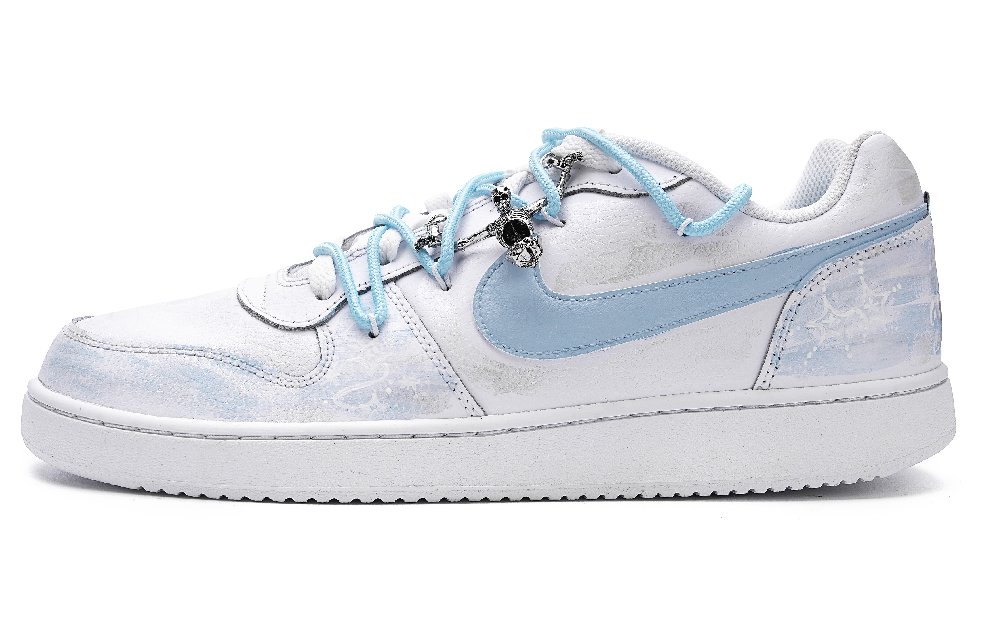 Nike EBERNON Slip Resistant Cushioning Low Top Skateboard Shoes Unisex Light Blue