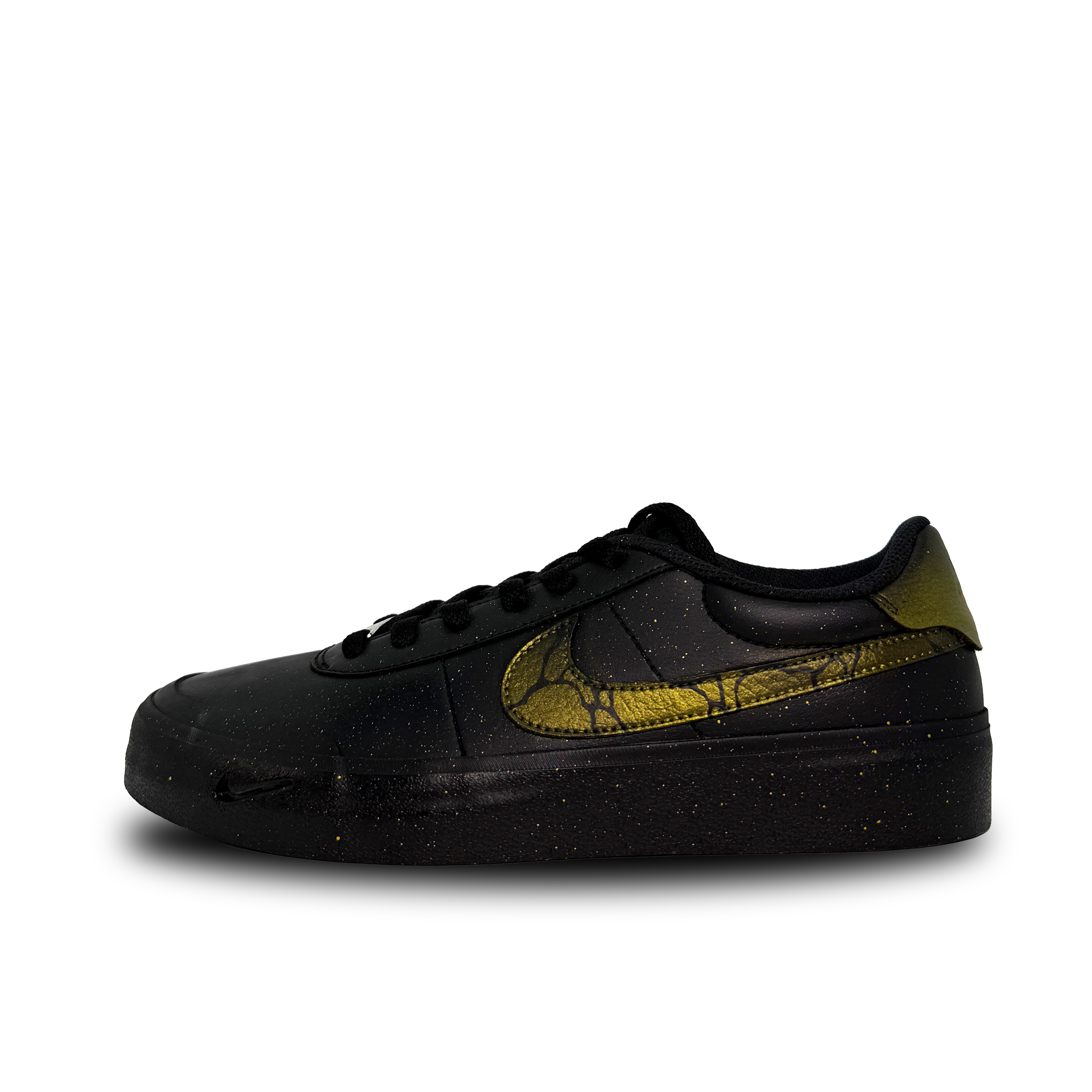 Nike Court Shot Dreamy Black Gold Slip Resistant, Abrasion Resistant, Lightweight Low top Skateboard Shoes Unisex Black