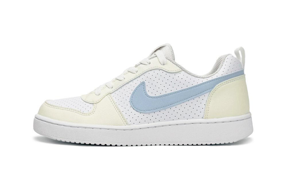 Nike Court Borough Slip-Resistant Low-Top Skateboard Shoes GS Yellow Blue