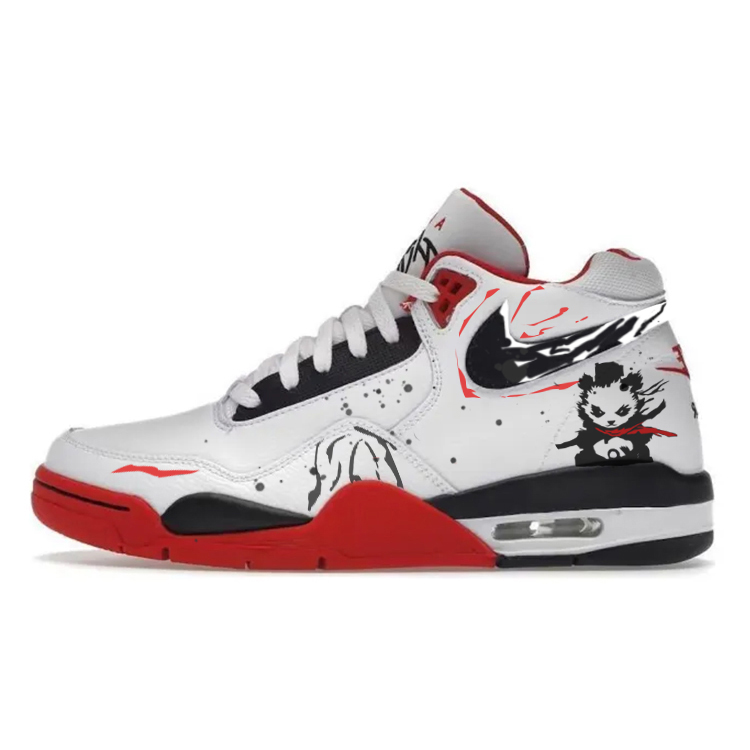 Nike Flight Legacy Vintage Basketball Shoes Unisex High-Top Red White
