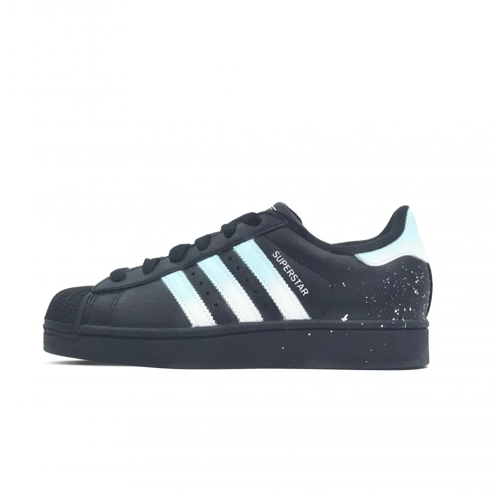 Adidas Originals SUPERSTAR Sea Salt Aurora Abrasion Resistant Low top Skateboard Shoes Unisex Black