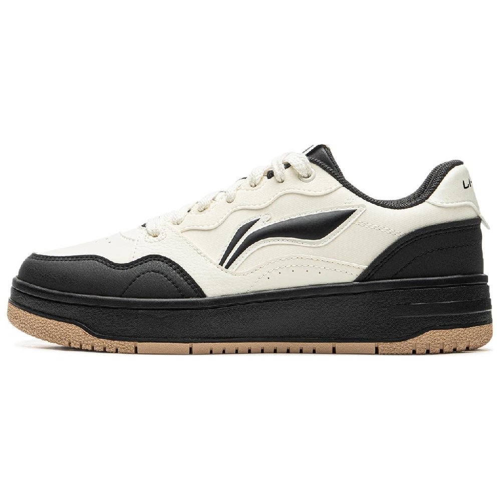 LiNing Tianji Soft Anti Slip And Wear Resistant Breathable Low Top Skateboard Shoes Women's White Black