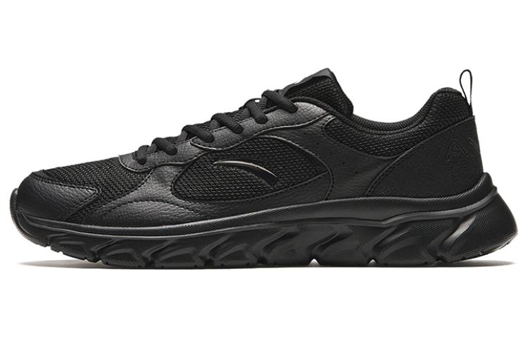 Anta Anti Slip Wear Resistant Low Top Running Shoes Men's Black