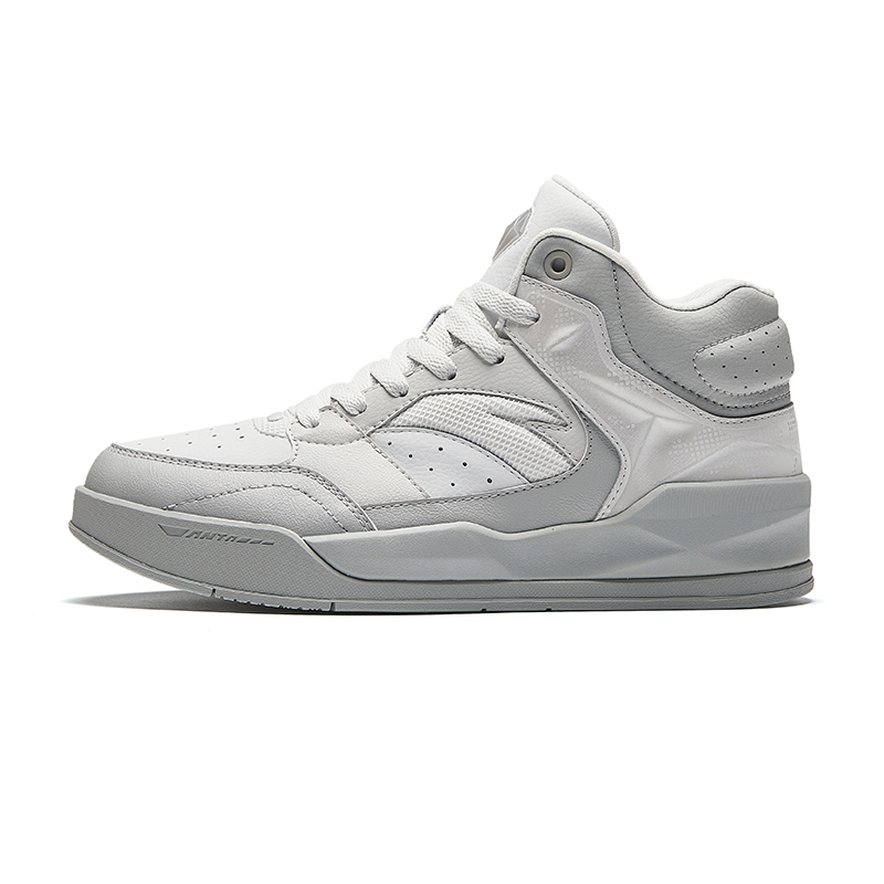 Anta Anti-Slip Wear-Resistant High-Top Skateboard Shoes Women's Gray