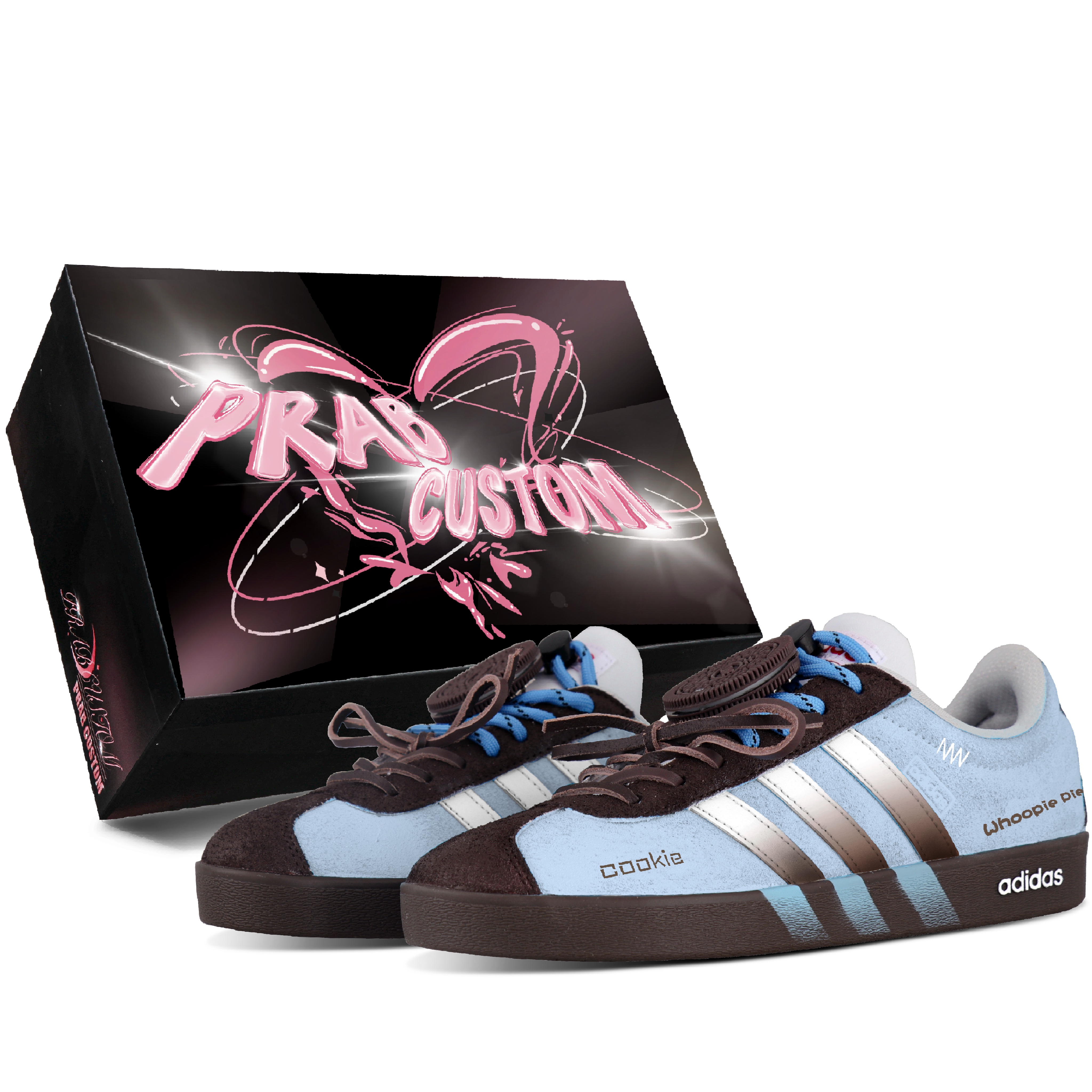 Adidas VL COURT 2.0 Cushioning, Wear Resistant Low top Skateboard Shoes Unisex Blue Brown