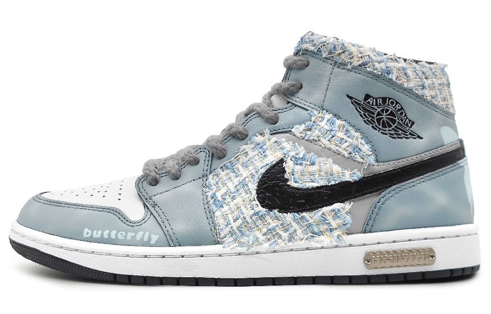 Jordan Air Jordan 1 Mid High-Top Vintage Basketball Shoes Men's Blue