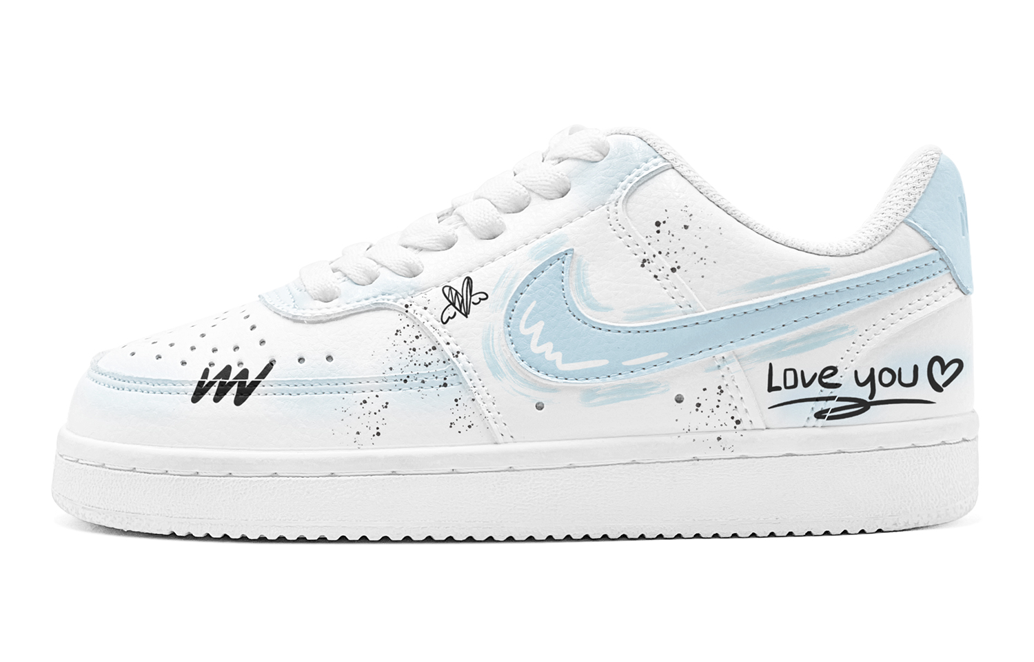 Nike Court Vision 1 Ocean Love Low Top Skateboard Shoes Men's Pink Blue купить в интернет-магазине Yoocart с быстрой доставкой по России.