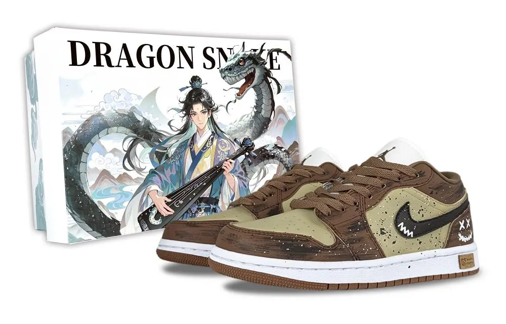 Jordan Air Jordan 1 Lucifer, Box Abrasion Resistant Low top Vintage Basketball Shoes Unisex Brown