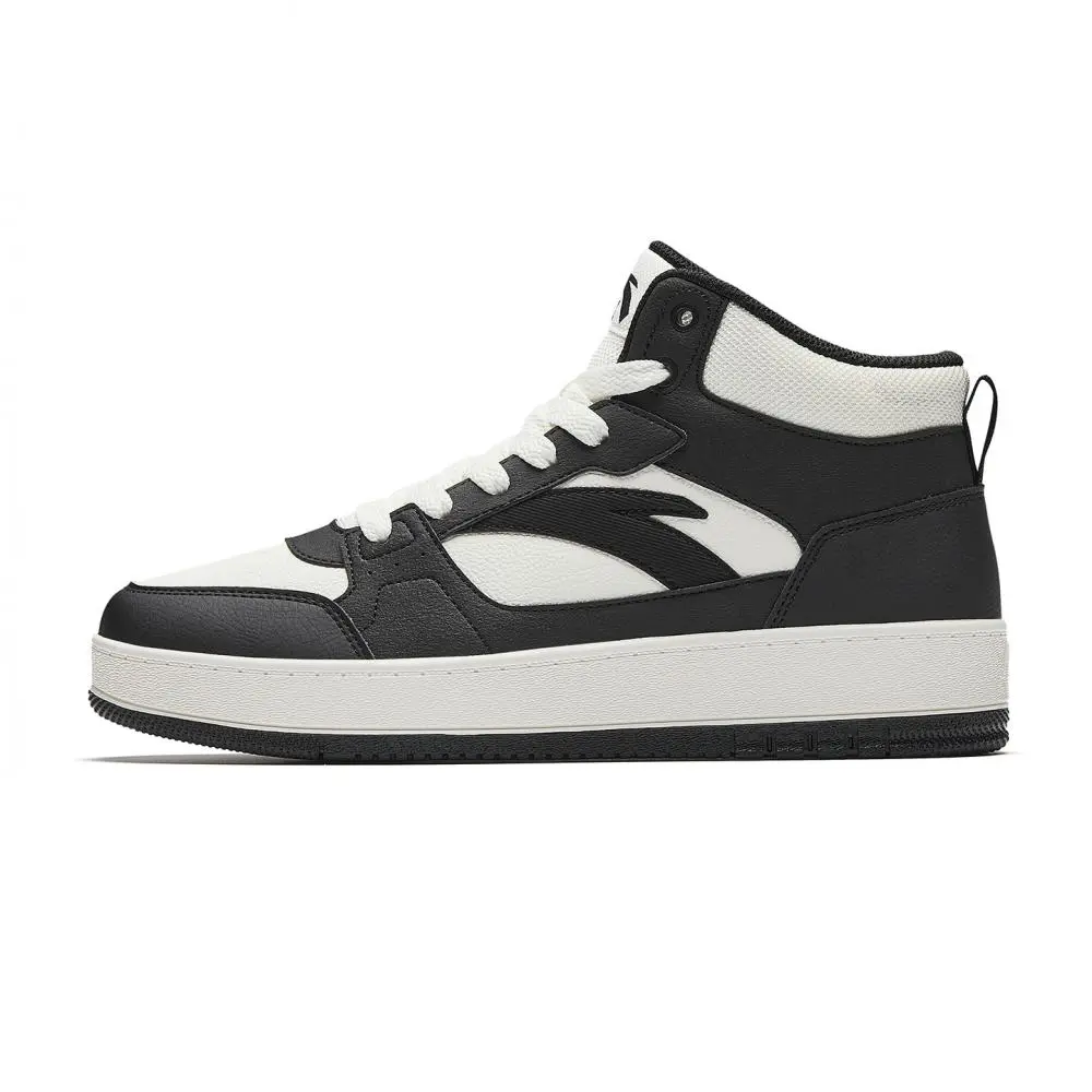 Anta Original Year Wear resistant And Lightweight High top Skateboard Shoes Men's Black White