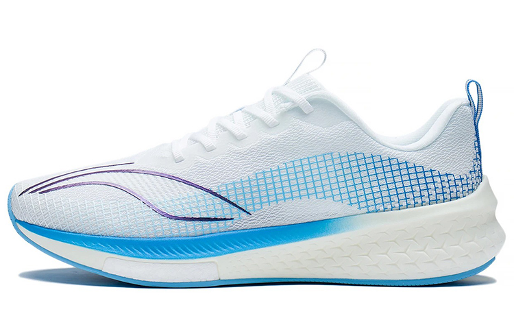 LiNing Red Hare 5 Pro Anti-Slip Wear-Resistant Low-Top Running Shoes White Blue