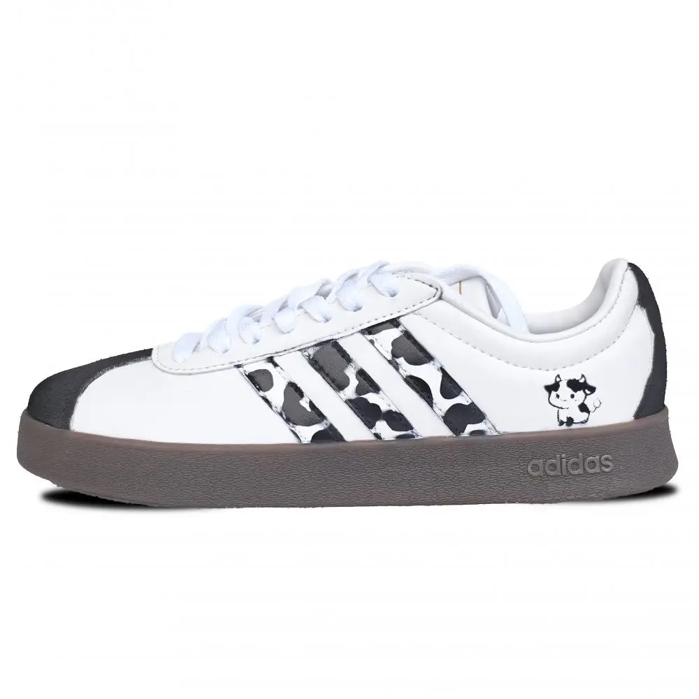 Adidas VL COURT 2.0 Abrasion Resistant Slip Resistant Low top Skateboard Shoes Unisex Black White