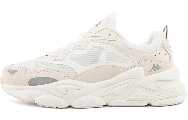 Kappa Cushioning, Slip Resistant, And Abrasion Resistant Low Top Chunky Sneakers Unisex White