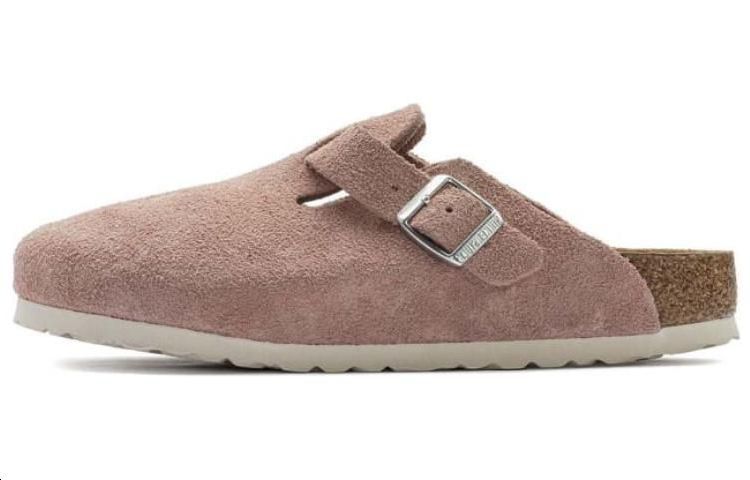 Birkenstock Boston Soft Footbed Suede Leather Narrow Fit 'Pink Clay' Women's