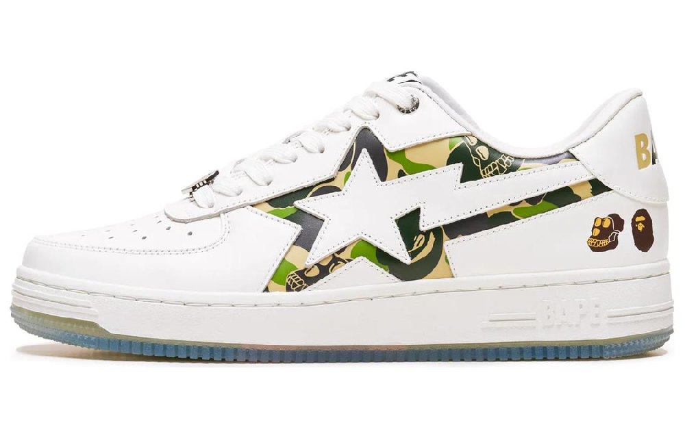 A BATHING APE Low-Top Skateboard Shoes Women's White