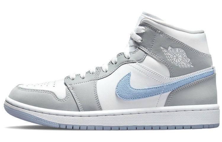 Jordan Air Jordan 1 Mid-Top Vintage Basketball Shoes Women's Ice Blue купить в интернет-магазине Yoocart с быстрой доставкой по России.