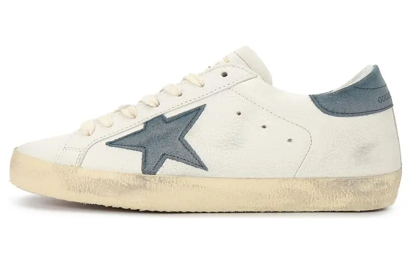 Golden Goose Super Star White Blue Suede